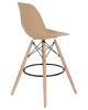 Стул барный DSW BAR ножки светлый бук сиденья бежевый GR-03