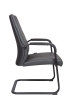 Кресло офисное Arco CF темно-серый, экокожа и пластик и металл, мягкое сиденье, с подлокотниками