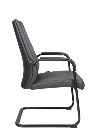 Кресло офисное Arco CF темно-серый, экокожа и пластик и металл, мягкое сиденье, с подлокотниками