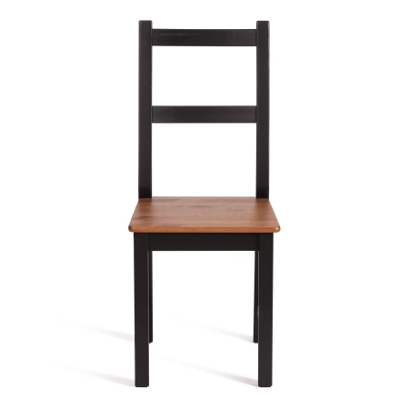 Стул Соната коричневый, темное дерево, твердое сиденье, без подлокотников