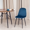 Стул BREEZE (mod. 4724) вельвет и металл, 44х53х87 см, синий и черный