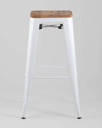 Стул барный TOLIX WOOD белый глянцевый