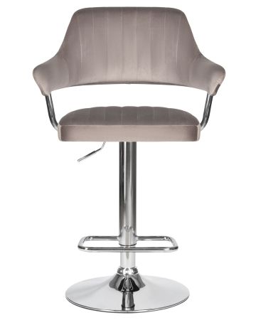 Стул барный CHARLY серый велюр MJ9-75