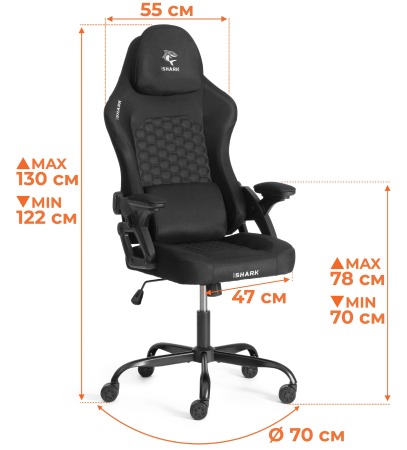 Кресло iShark черный и красный
