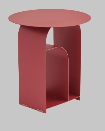 Журнальный столик Arwel металл бордовый