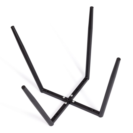 Стул обеденный Medeo синий, велюр и металл, мягкое сиденье, без подлокотников