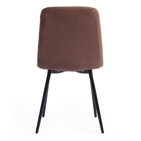 Стул CHILLY MAX ткань и металл, 45х54х90 см, коричневый 01, черный