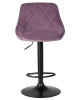 Набор 2 шт Стул барный LOGAN BLACK, пудрово-сиреневый велюр (MJ9-52)