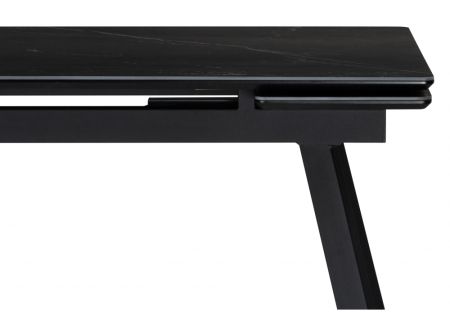Керамический стол Норман 140(200)х80 черный мрамор, черный