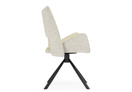 Стул на металлокаркасе Balaton 360 крутящийся бежевый, черный