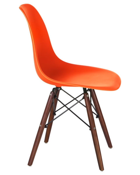 Стул обеденный LMZL-PP623 ножки темный бук сиденья оранжевый