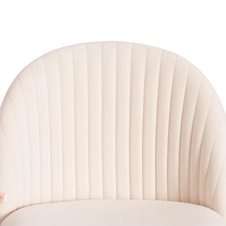 Кресло MELODY флок, молочный