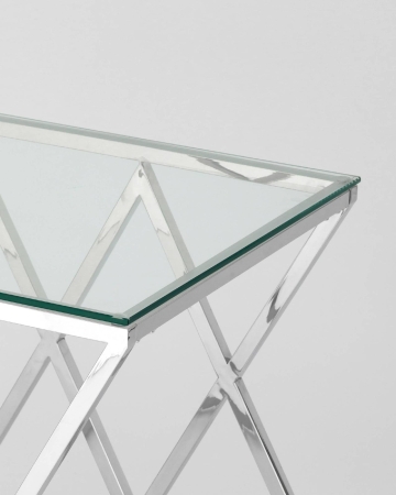 Журнальный стол 55*55 ИНСИГНИЯ серебро