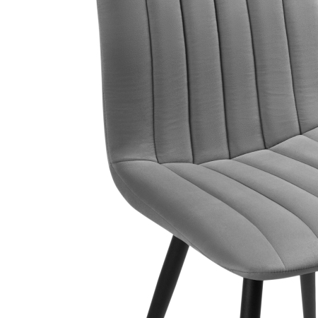 Стул на металлокаркасе Дани темно-серый, черный