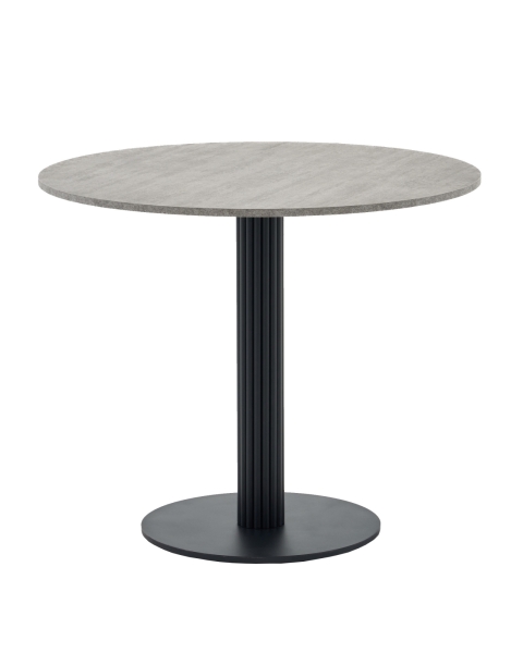 Стол круглый Фризбин D90, столешница МДФ сегни темный, основание металл черный