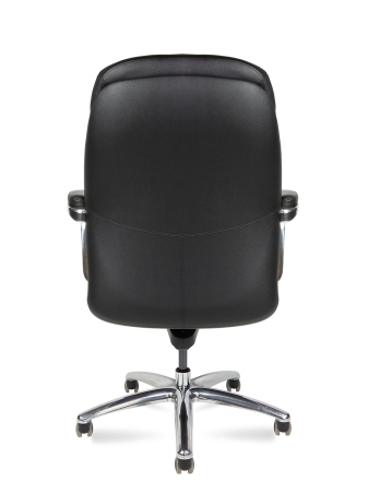 Кресло руководителя Porsche LB черная натуральная кожа с алюминиевой крестовиной