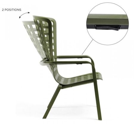 Лаунж-кресло пластиковое Folio коричневое