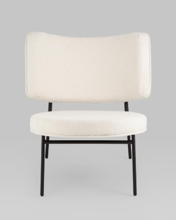 Кресло District Lounge букле белый