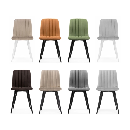 Стул на металлокаркасе Дани темно-серый, черный