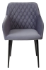 Стул BRANDY-X серый #27 велюр, черный каркас