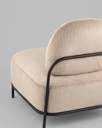 Кресло Стоун велюр рельефный бежевый