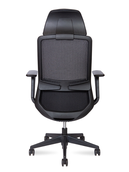 Кресло офисное Como LB черный, ткань и пластик, мягкое сиденье, с подлокотниками