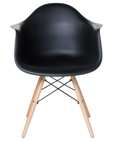 Стул обеденный DAW ножки светлый бук сиденья черный