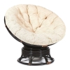 Кресло-качалка "PAPASAN" w 23 и 01 B с подушкой, античный черно-коричневый