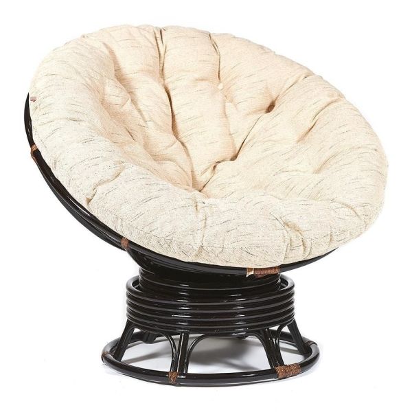 Кресло-качалка "PAPASAN" w 23 и 01 B с подушкой, античный черно-коричневый