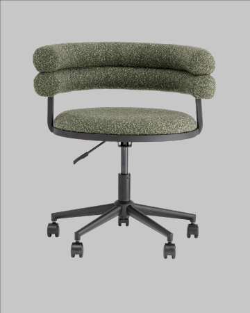 Кресло офисное Ponty зеленое с черными ножками