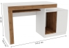 Компьютерный стол Модена белый, дуб вотан