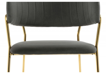 Стул на металлокаркасе Kamelia темно-серый, золотой