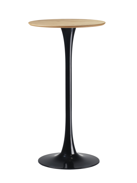 Барный стол Tulip style черный каркас столешница бук