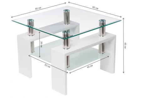 Журнальный стол ST-052 белый