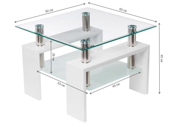Журнальный стол ST-052 белый
