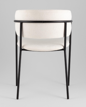 Кресло Нэлли New буклированный велюр белый