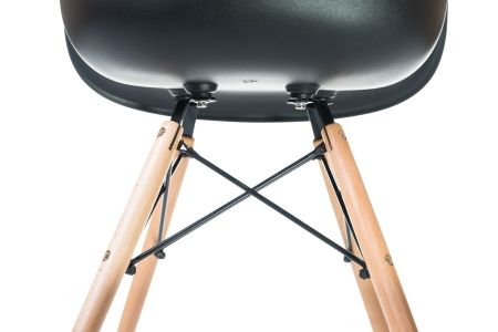 Стул обеденный DAW ножки светлый бук сиденья черный