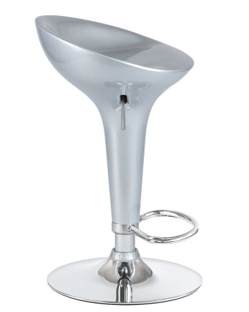Стул барный BOMBA серебристый металлик