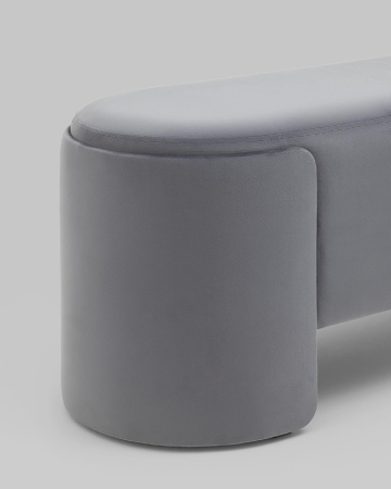 Банкетка Taks велюр серый