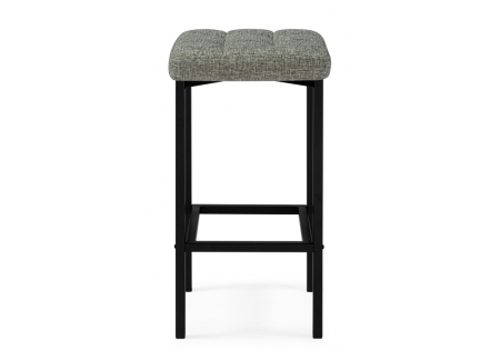 Барный стул Лофт рогожка графит, черный матовый