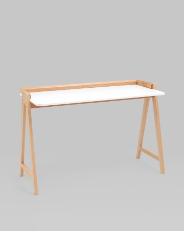 Стол письменный Pyramid 118*53 белый/светлое дерево