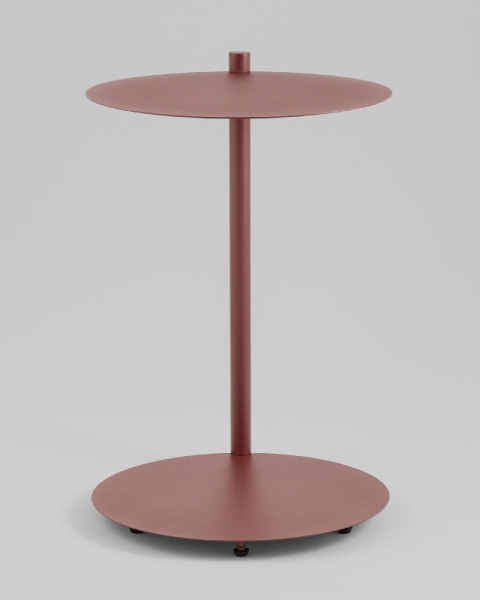 Журнальный столик Siara металл бордовый