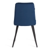 Стул обеденный Asti синий, велюр и металл, мягкое сиденье, без подлокотников