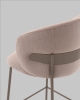 Стул полубарный Блейз велюр бежевый, каркас бежево-серый