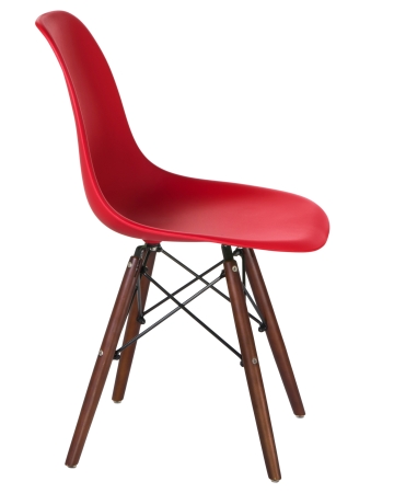 Стул обеденный LMZL-PP623 ножки темный бук сиденья красный