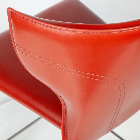 Стул полубарный Austin кожа ретро-красный