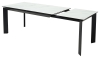 Стол CREMONA 160 KL-99 белый мрамор матовый итальянская керамика, черный каркас