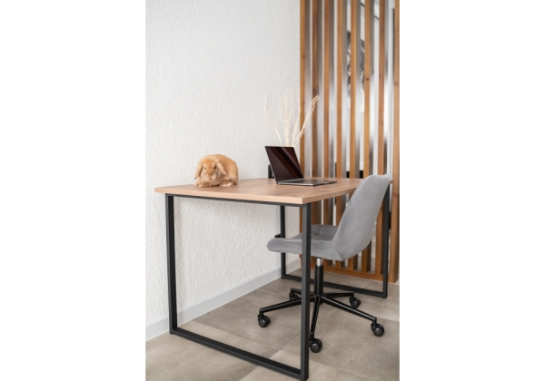 Стол деревянный Лиман 117 х 77 дуб крафт табачный, черный матовый