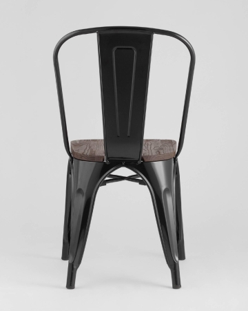 Стул TOLIX WOOD черный глянцевый