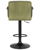 Набор 2 шт Стул барный KRUGER ARM BLACK, зеленый вельвет (LAR-E2041-7)
